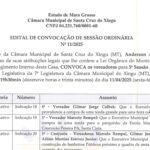 Edital de Convocação de Sessão Ordinária Nº 12/2025