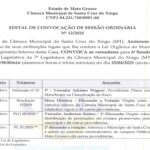 Edital de Convocação de Sessão Ordinária Nº 11/2025