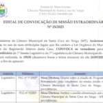 Edital de Convocação de Sessão Ordinária Nº 16/2025