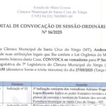 Edital de Convocação de Sessão Ordinária Nº 17/2025