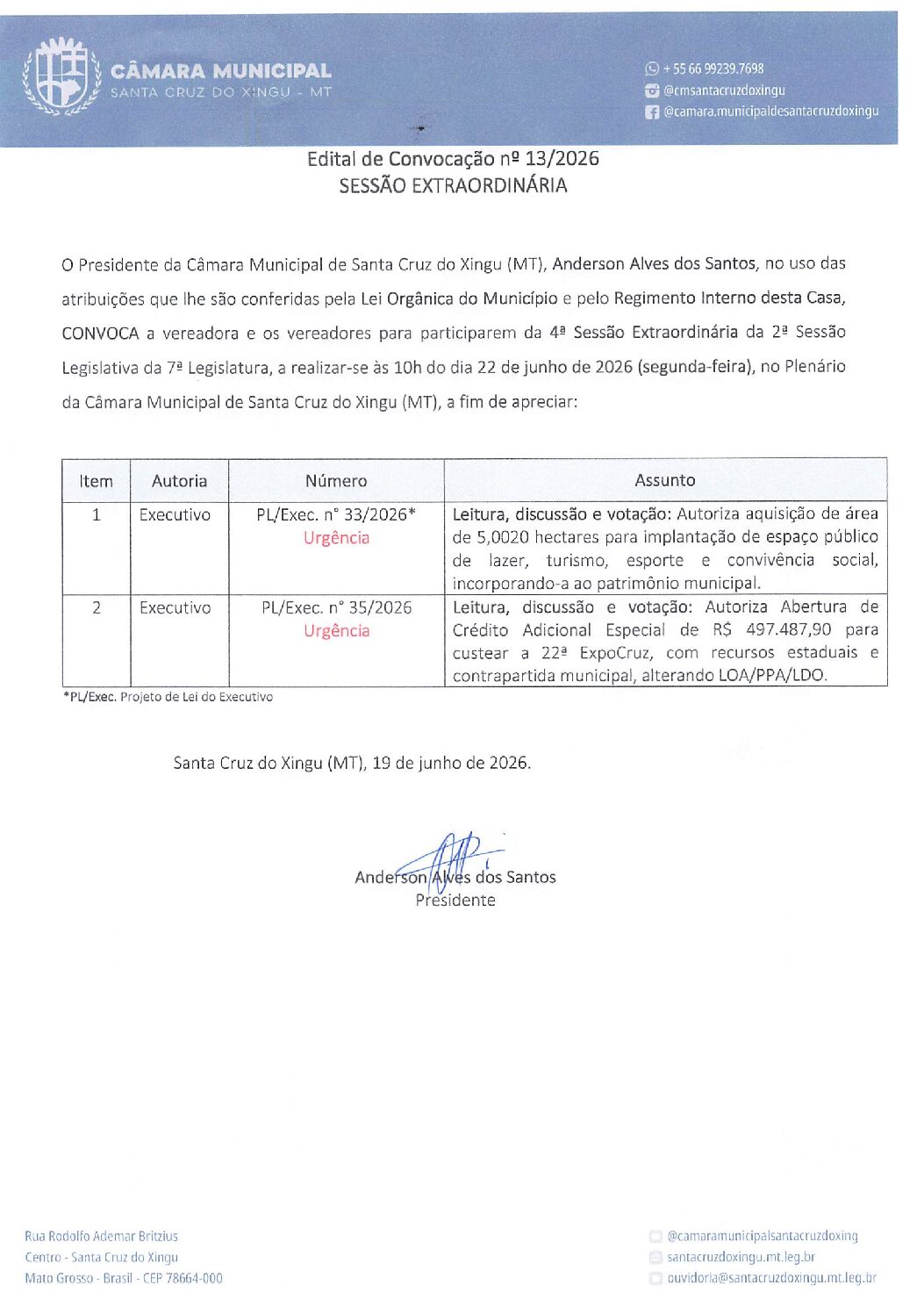 Edital de Convocação