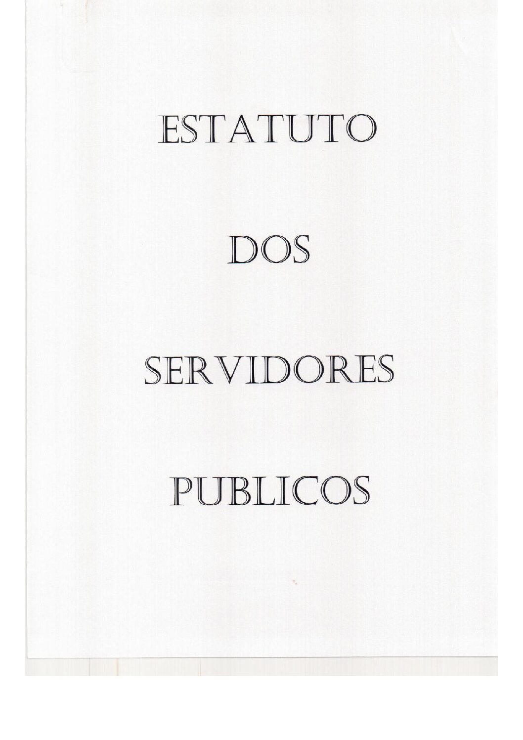 Estatuto dos Servidores Públicos