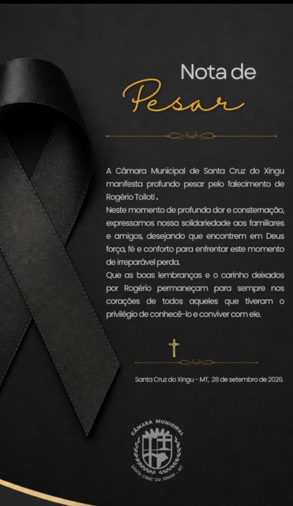 Nota de pesar, Rog&eacute;rio Tolloti